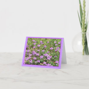 Carte pour notes floral de verveine sauvage