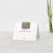 Carte pour notes floral de verveine sauvage (Dos)