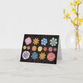 Carte pour notes floral illustré (Fleur jaune)