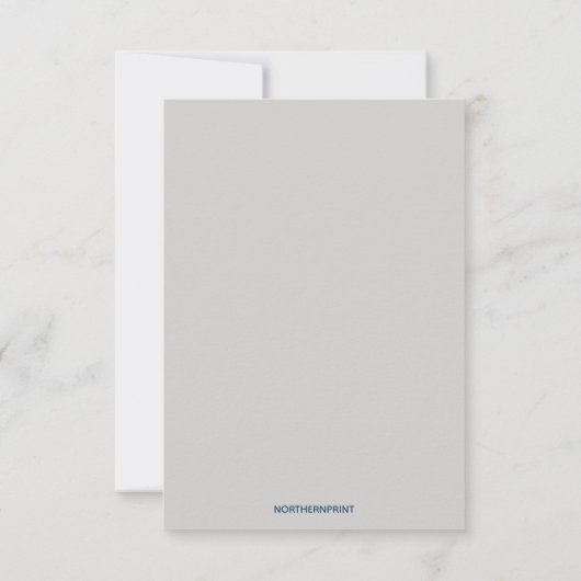 Carte pour notes floral noir et blanc modifiable (Dos)