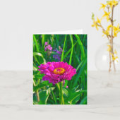 CARTE POUR NOTES, FLORAL (ROSE) (Fleur jaune)