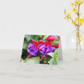 Carte pour notes Fuschia (Fleur jaune)