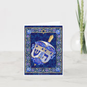 Carte pour notes Hanoukka Dreidel (Devant)