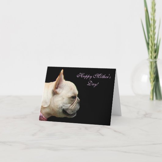 Carte pour notes heureux de bouledogue français du (Devant)