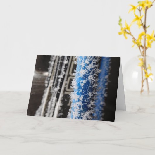 Carte pour notes hiver Frost (Fleur jaune)