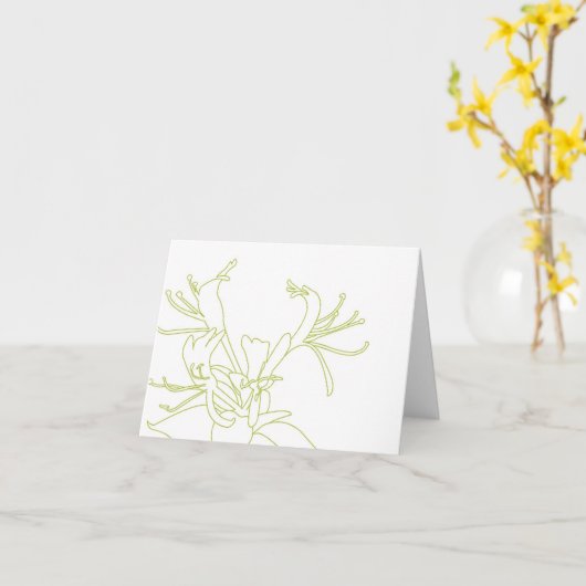 Carte pour notes HONEYSUCKLE (Fleur jaune)