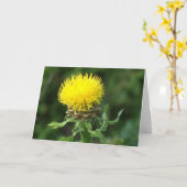 carte pour notes, humour "Comment vas-tu ?" (Fleur jaune)