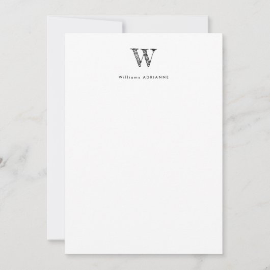 Carte pour notes initial classique (Devant)