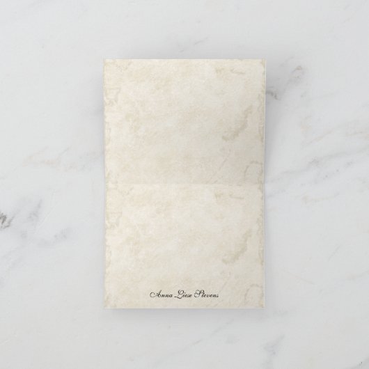 Carte pour notes initial décoré d'un monogramme du (Intérieur)