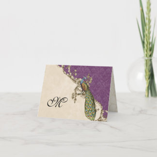 Carte pour notes initial décoré d'un monogramme du