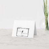 carte pour notes initial monogramme (Dos)