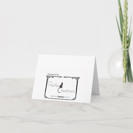 carte pour notes initial monogramme (Dos)