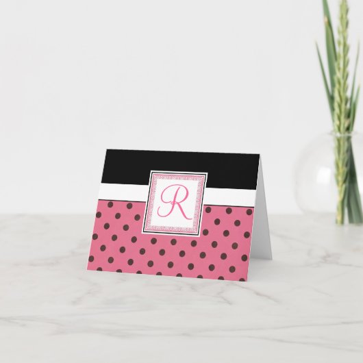 carte pour notes initial monogramme (Devant)