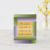 Carte pour notes inspiré de citation de Gandhi - (Fleur jaune)