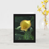 Carte pour notes jaune Calla Lily (Fleur jaune)