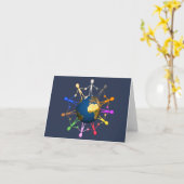 carte pour notes jour des terres (Fleur jaune)