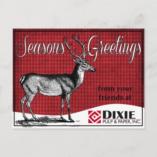carte pour notes Joyeuses Fêtes d'inspiration vint (Devant)