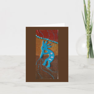 carte pour notes "Kokopelli avec Turquoise", vide 