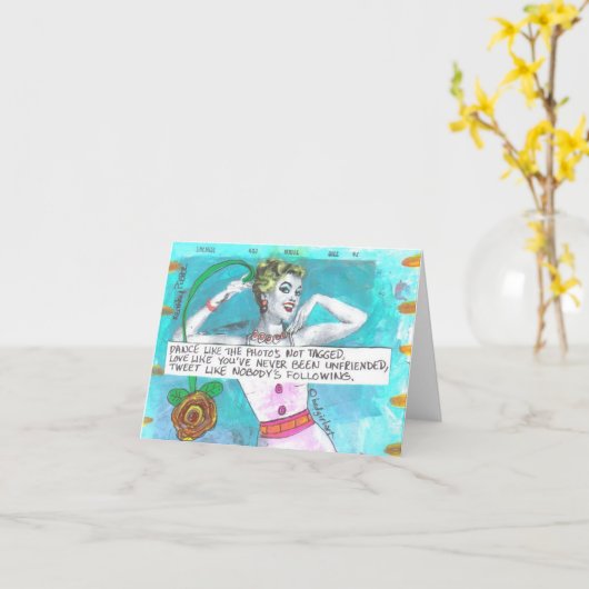 CARTE POUR NOTES - l'AMOUR COMME VOUS N'ONT JAMAIS (Fleur jaune)