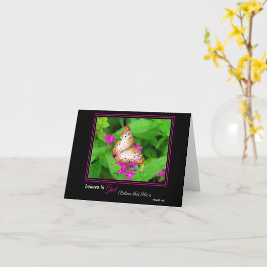 Carte pour notes LDS Bordure Purple Papillon (Fleur jaune)