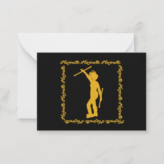 Carte pour notes Majorette Twirler #4 ( Noir Jaune (Devant)