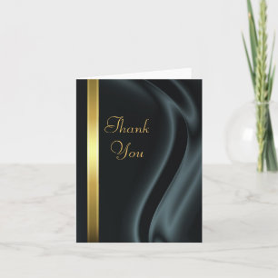 Carte pour notes Marquis Black Silk Gold Merci
