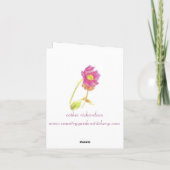 Carte pour notes médicinal d'ail de pavot (Dos)