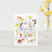 Carte pour notes médicinal d'ail de pavot (Fleur jaune)