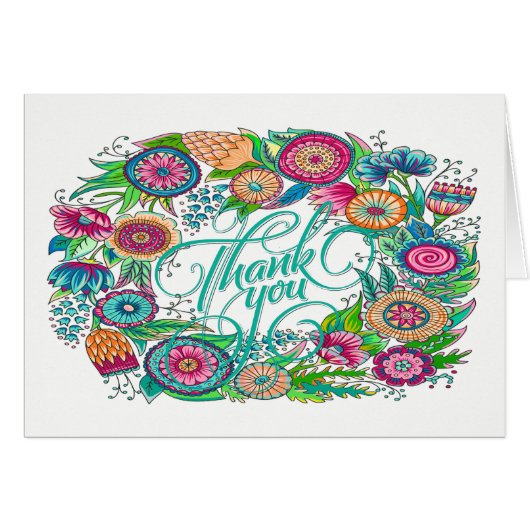 Carte pour notes Merci (Devant Horizontal)