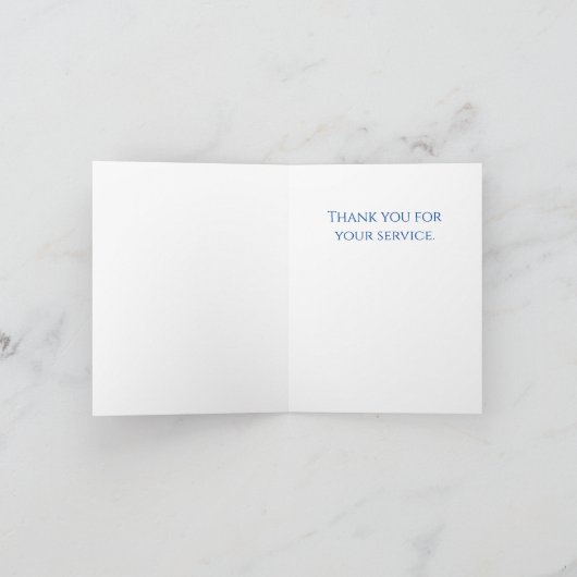 CARTE POUR NOTES "Merci" AMÉRICAIN (Intérieur)