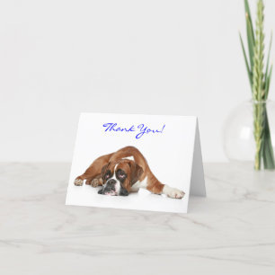 Carte pour notes Merci de chien de boîte - Merci i