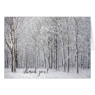 Carte pour notes Merci de Snowy Woods
