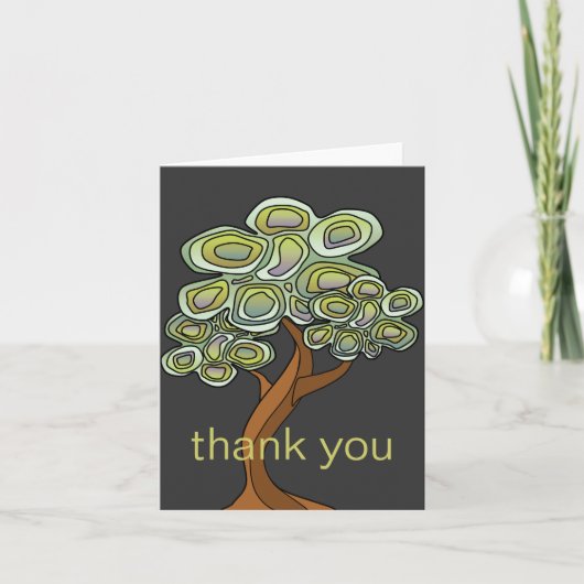 Carte pour notes Merci Eco Tree (Devant)