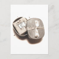 Carte pour notes Merci - monogramme "C"