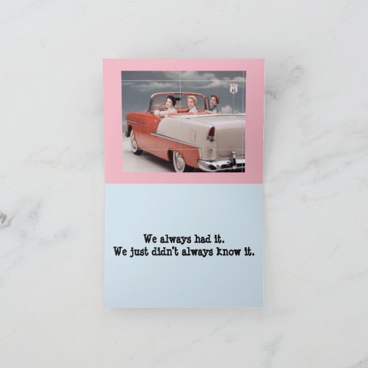 Carte pour notes-Mère***** puissance fille. Nous a (Intérieur)