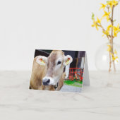 Carte pour notes mignon de vache (Fleur jaune)