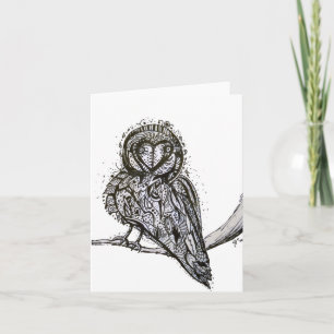 Carte pour notes mignon d'Owlfully