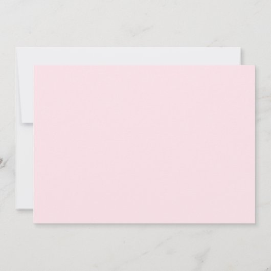 Carte pour notes moderne blanc rose clair (Dos)