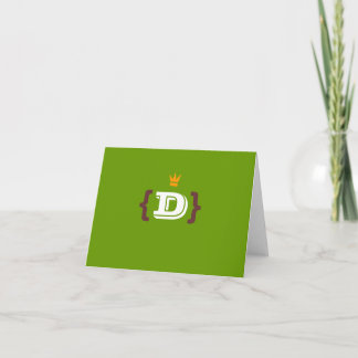 Carte pour notes Monogram King "D"