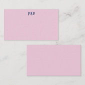 Carte pour notes monogramme (Devant / Derrière)