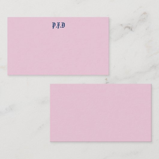 Carte pour notes monogramme (Devant / Derrière)