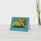 CARTE POUR NOTES MORPHO BLEUE #2 (Devant)