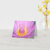 Carte pour notes Nénuphar rose (Fleur jaune)