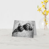 Carte pour notes noir et blanc de soutien-gorge (Fleur jaune)