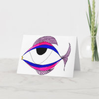 Carte pour notes oeil poisson