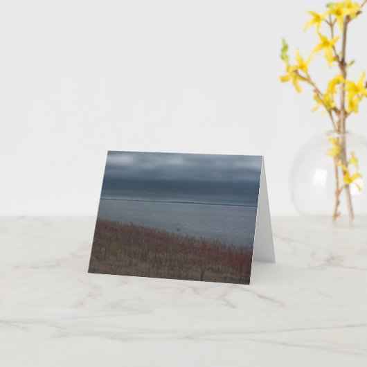 Carte pour notes orageux de lac (Fleur jaune)