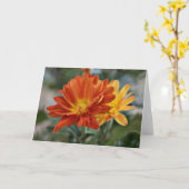 Carte pour notes orange de fleur (Fleur jaune)