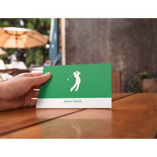 Carte pour notes ou papeterie de Golfer personnali