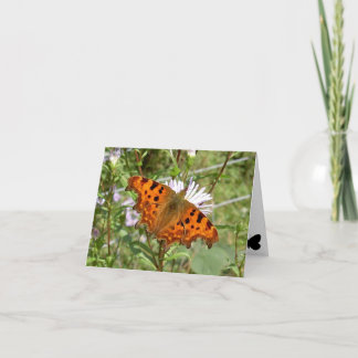 Carte pour notes papillon - virgule