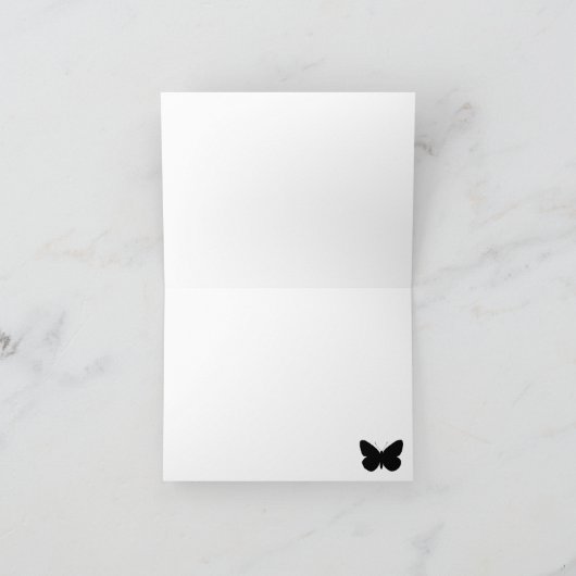 Carte pour notes papillon - virgule (Intérieur)